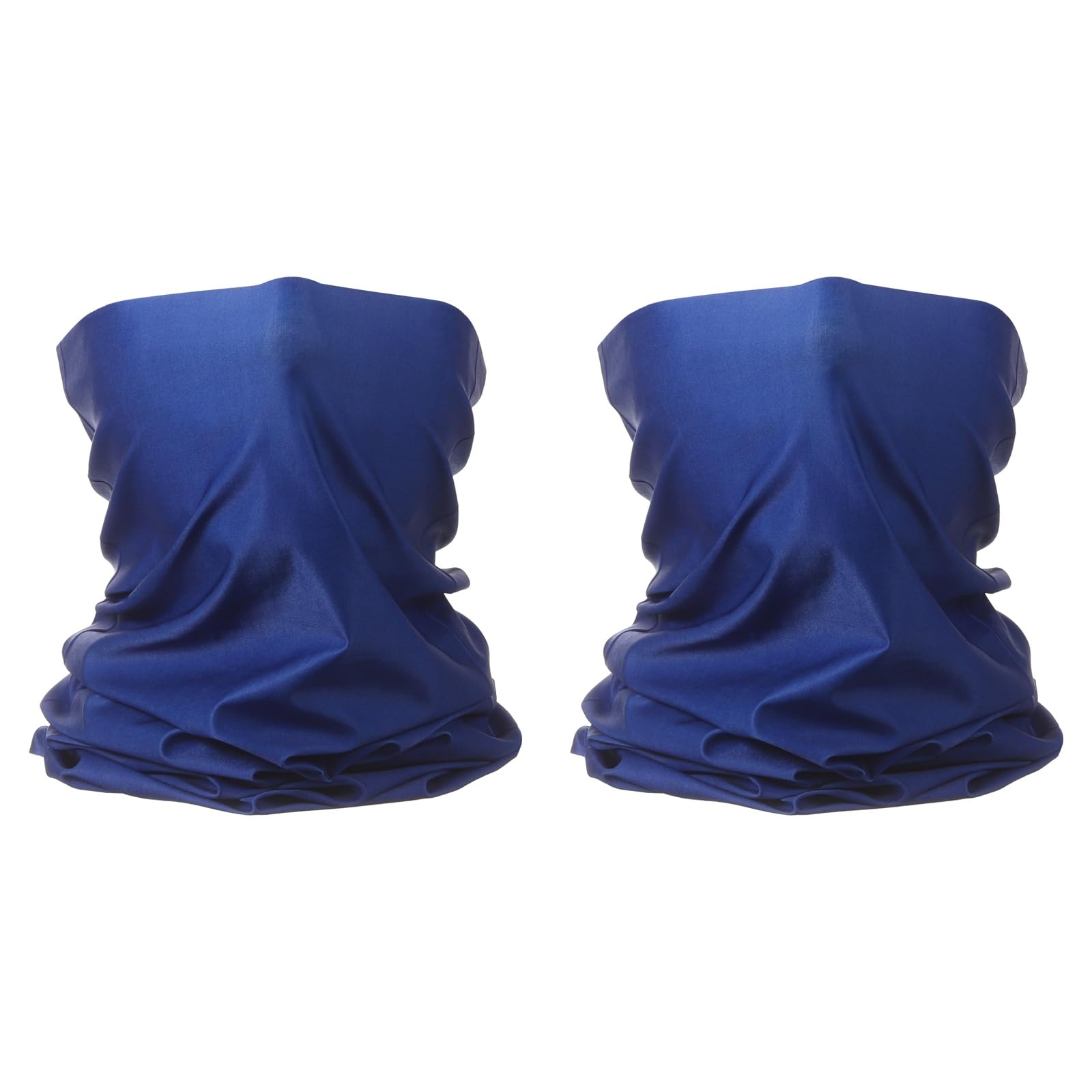 HARFINGTON cooling neck gaiter sapphire blue worn for outdoor activity.