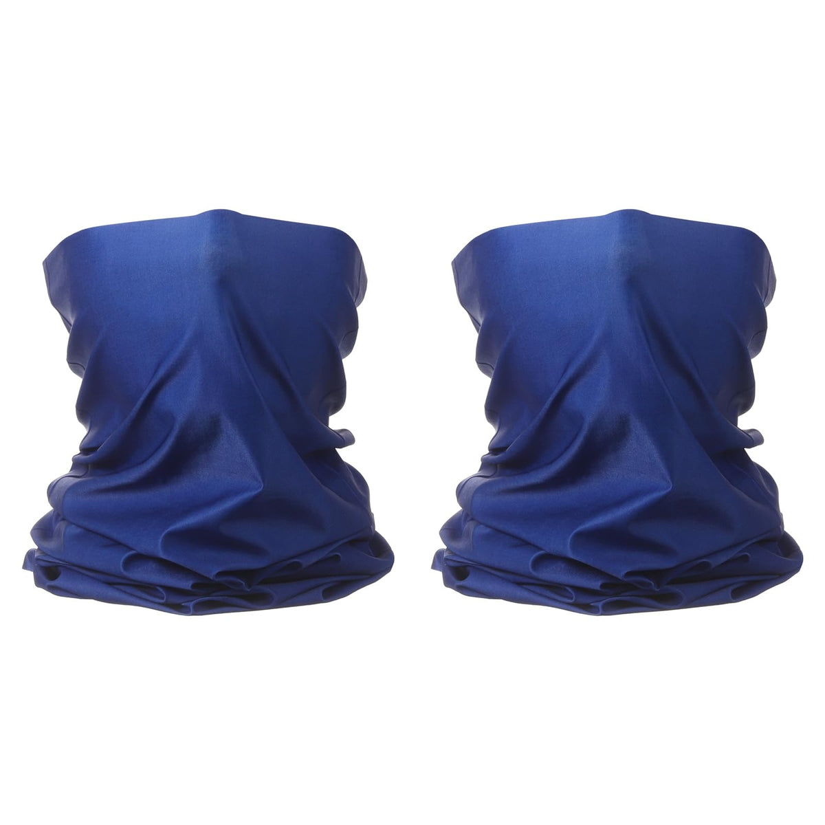 HARFINGTON cooling neck gaiter sapphire blue worn for outdoor activity.
