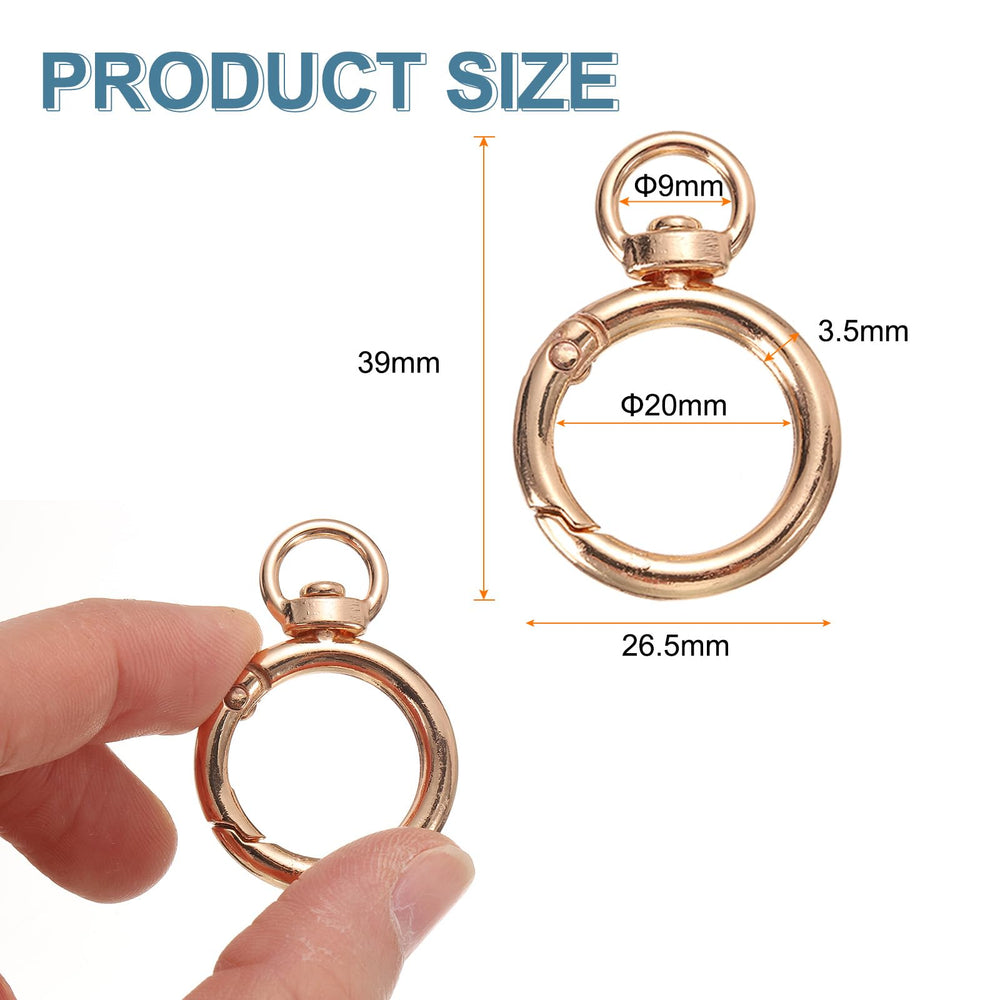 HARFINGTON metal spring clasp keyring for secure keys and accessories