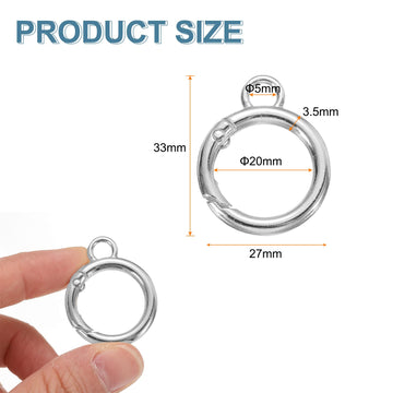 HARFINGTON clip with one-handed operation for quick key or bag attachment