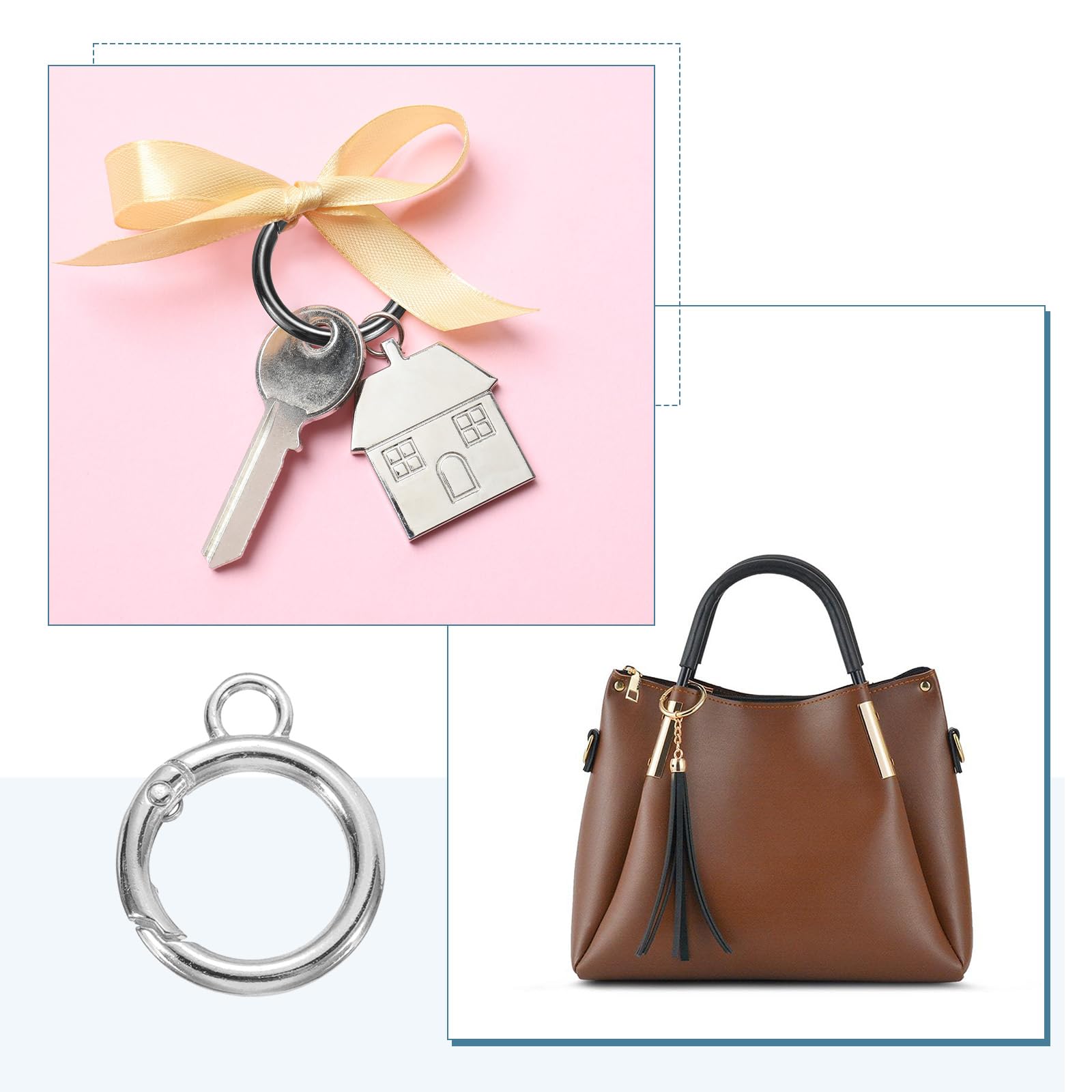 HARFINGTON shoulder bag strap clip enhances bag versatility