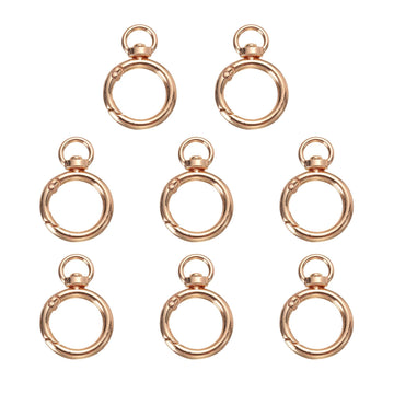 HARFINGTON spring O-ring clip in gold finish for everyday keys and bags