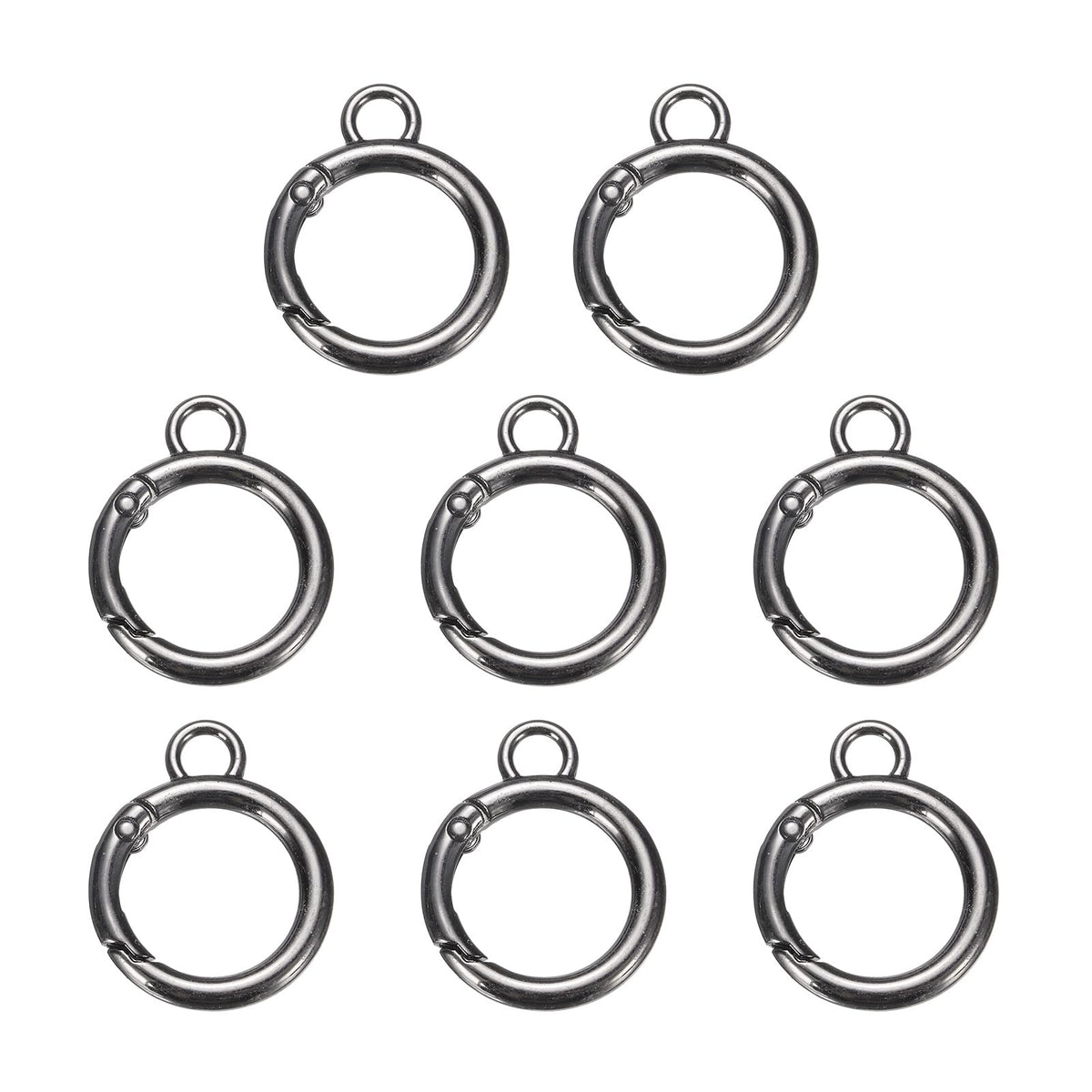 HARFINGTON spring O-ring clip on keychain for secure, one-handed use.