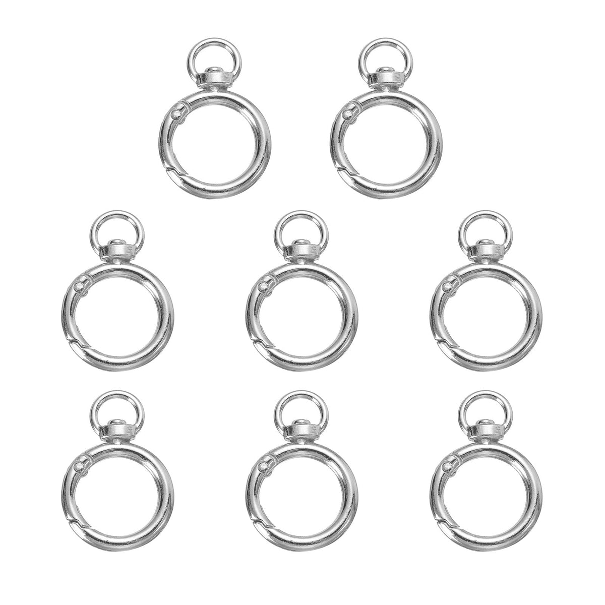HARFINGTON spring O-ring clip close-up, durable daily key attachment.