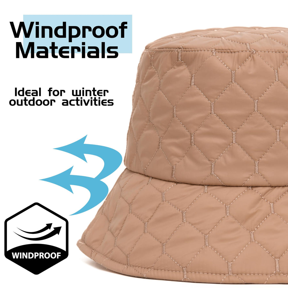 Harikery Khaki bucket hat - side view with brim