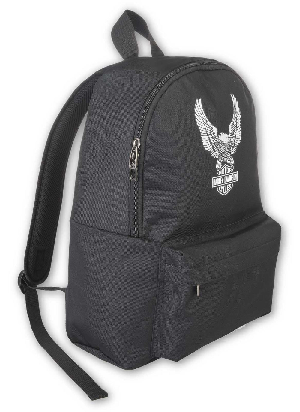 Harley-Davidson Eagle Rugged Backpack side view demonstrates ergonomic padded straps.