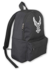 Harley-Davidson Eagle Rugged Backpack side view demonstrates ergonomic padded straps.
