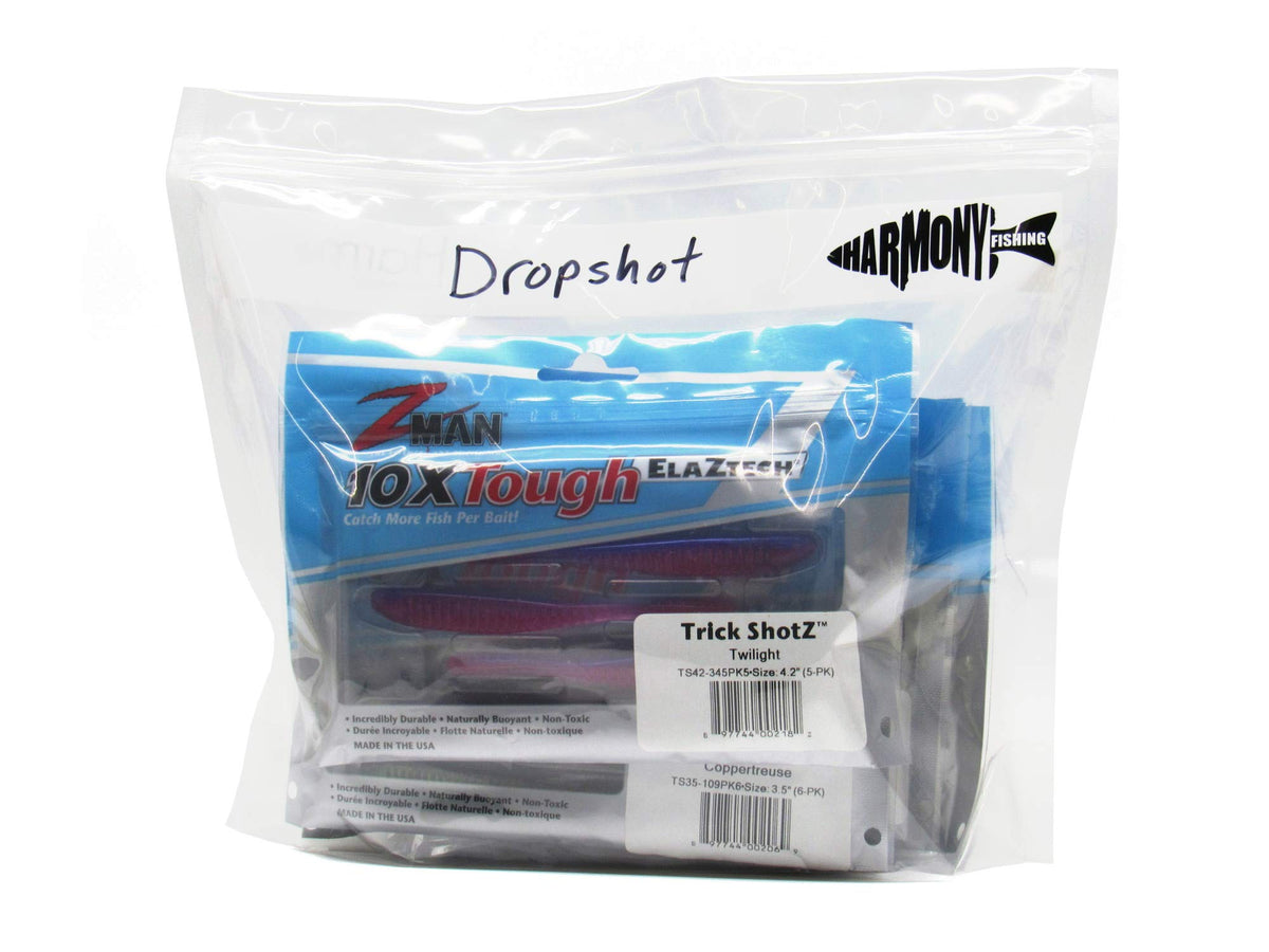 Harmony Fishing Bait Bags 10 Pack - clear storage bag front view