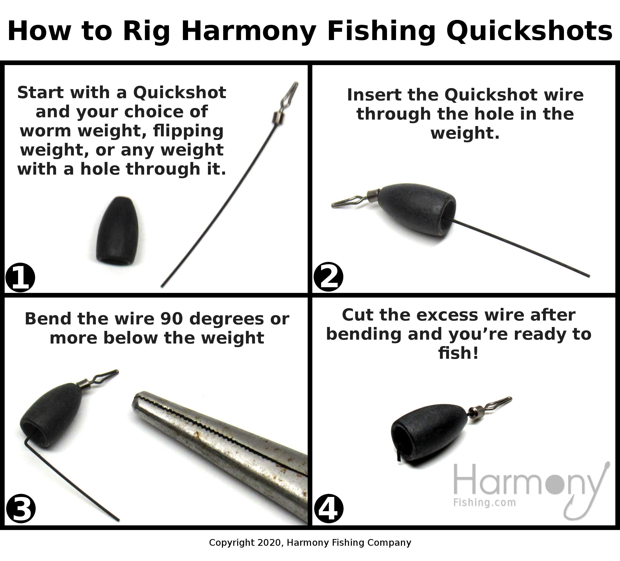 Built-in swivel line clip on Harmony Quickshot Dropshot Wire