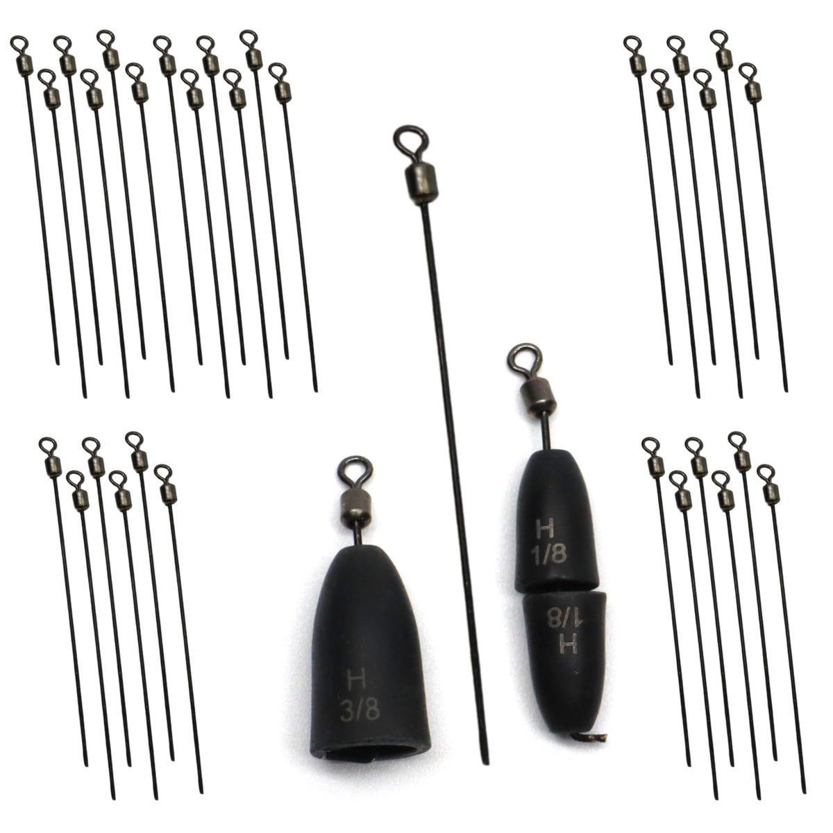Main image: Harmony Fishing Free Rig Wires 30-pack