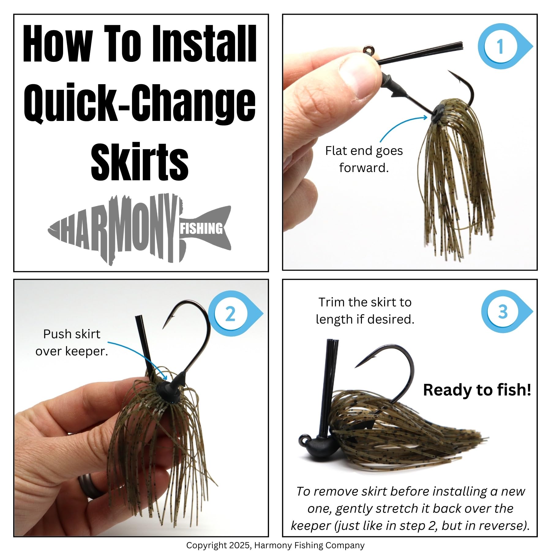 Harmony Fishing Tungsten Mini Flipping Jig used in heavy cover for accurate placement and skipping.