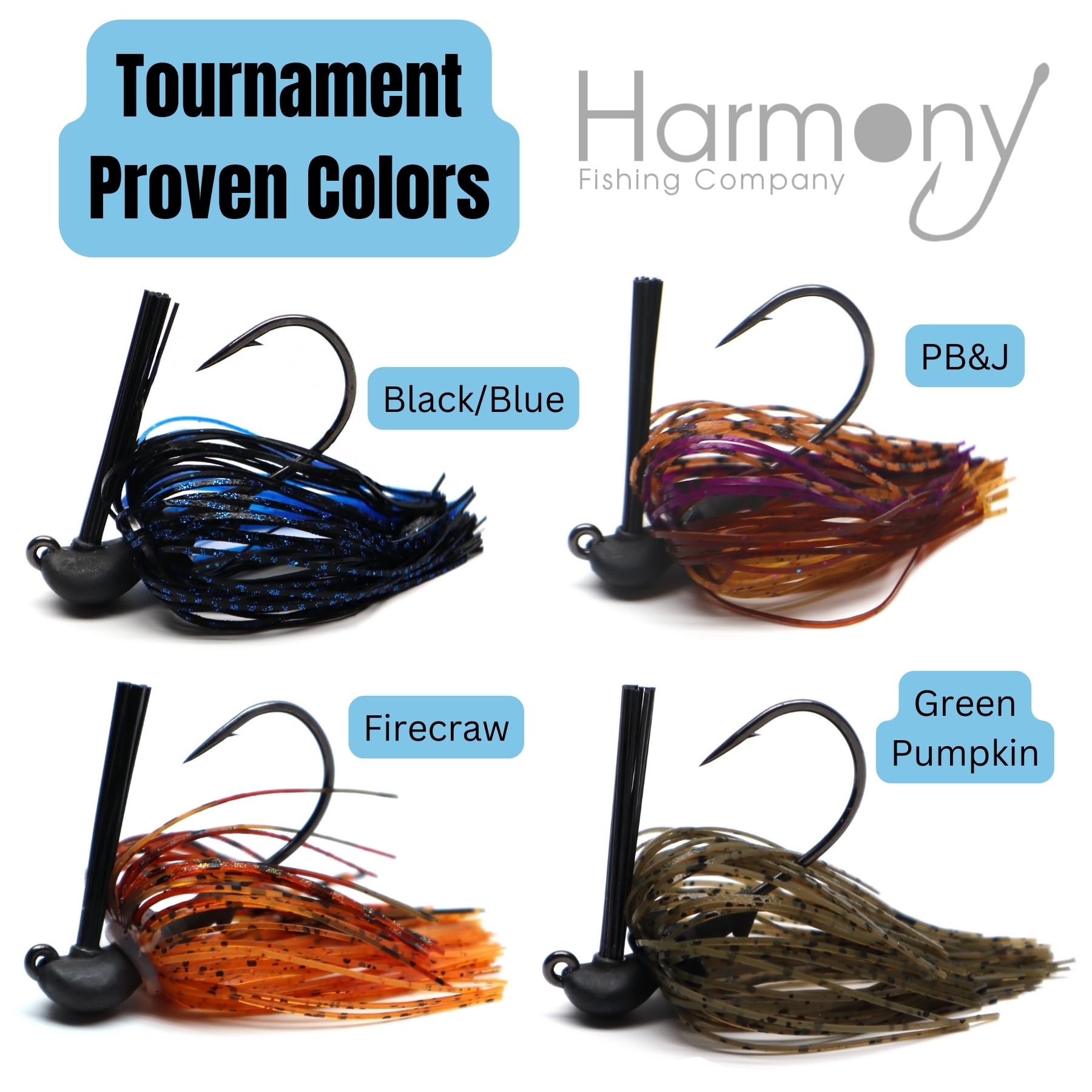 Harmony Fishing Tungsten Mini Flipping Jig quick-change skirt system for fast condition matching.