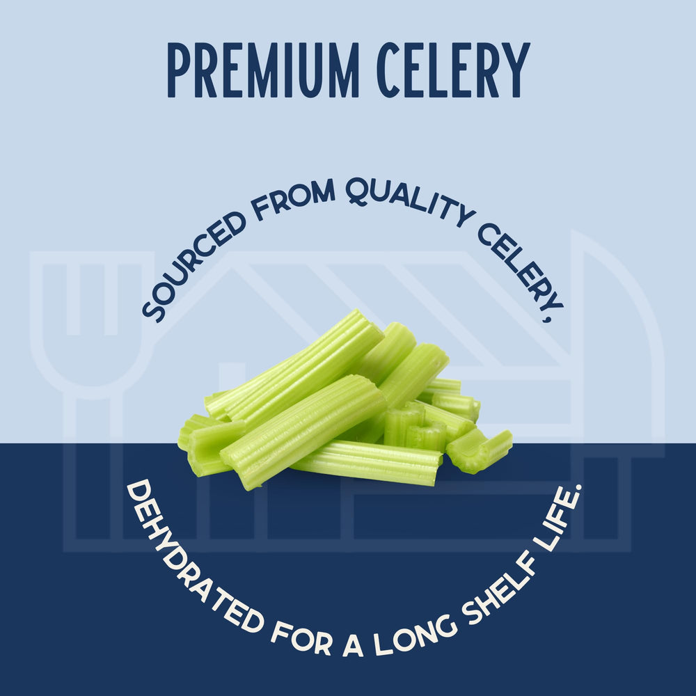 Harmony House Dehydrated Celery camping pot scene for easy camp meals