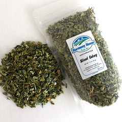 Harmony House dehydrated celery crosscut in cup for quick soups