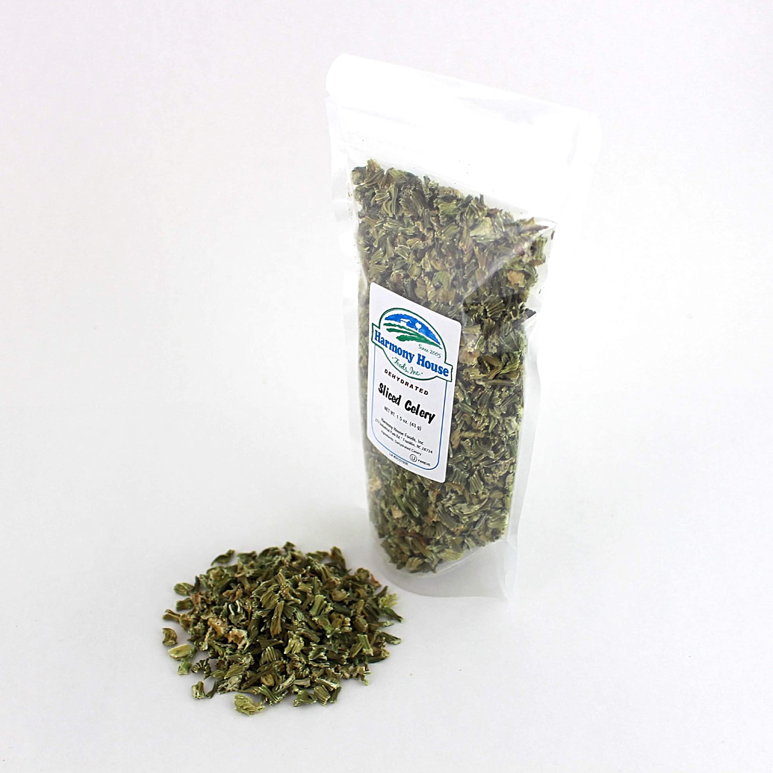 Harmony House dehydrated celery crosscut pantry storage on shelf