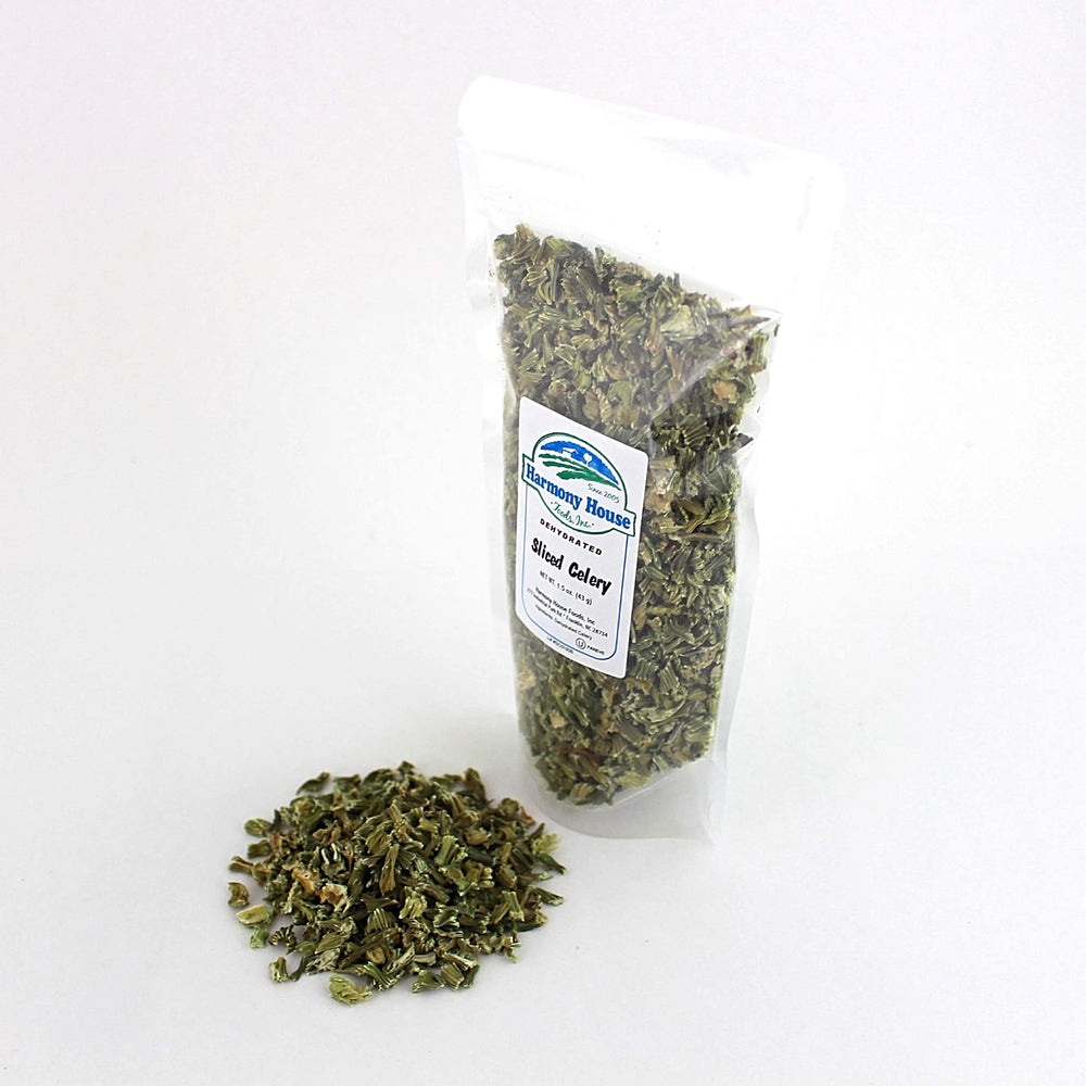 Harmony House dehydrated celery crosscut pantry storage on shelf