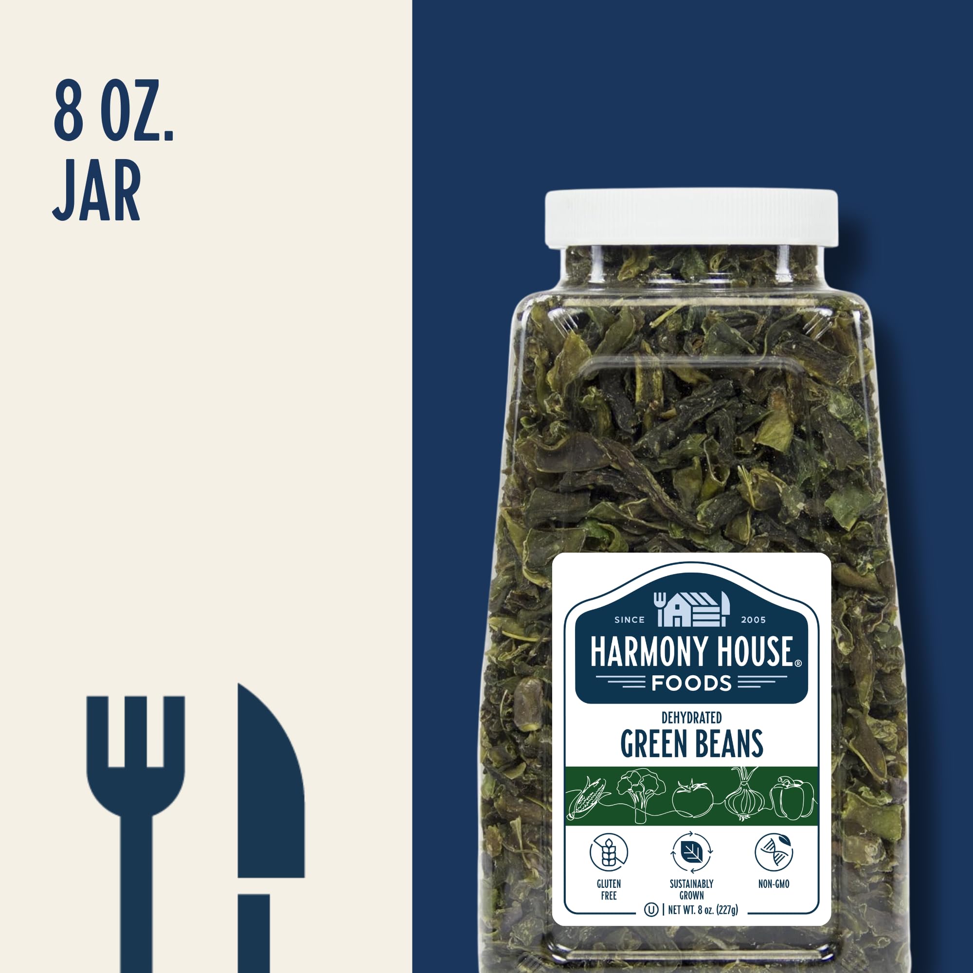 Harmony House Dried Green Beans simmering in a pot