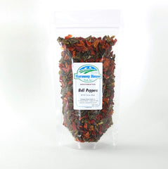 Harmony House peppers in a pouch ready for versatile cooking