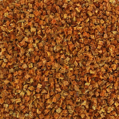 Harmony House sweet potato dices sizzling in saucepan, ideal for camp recipes.