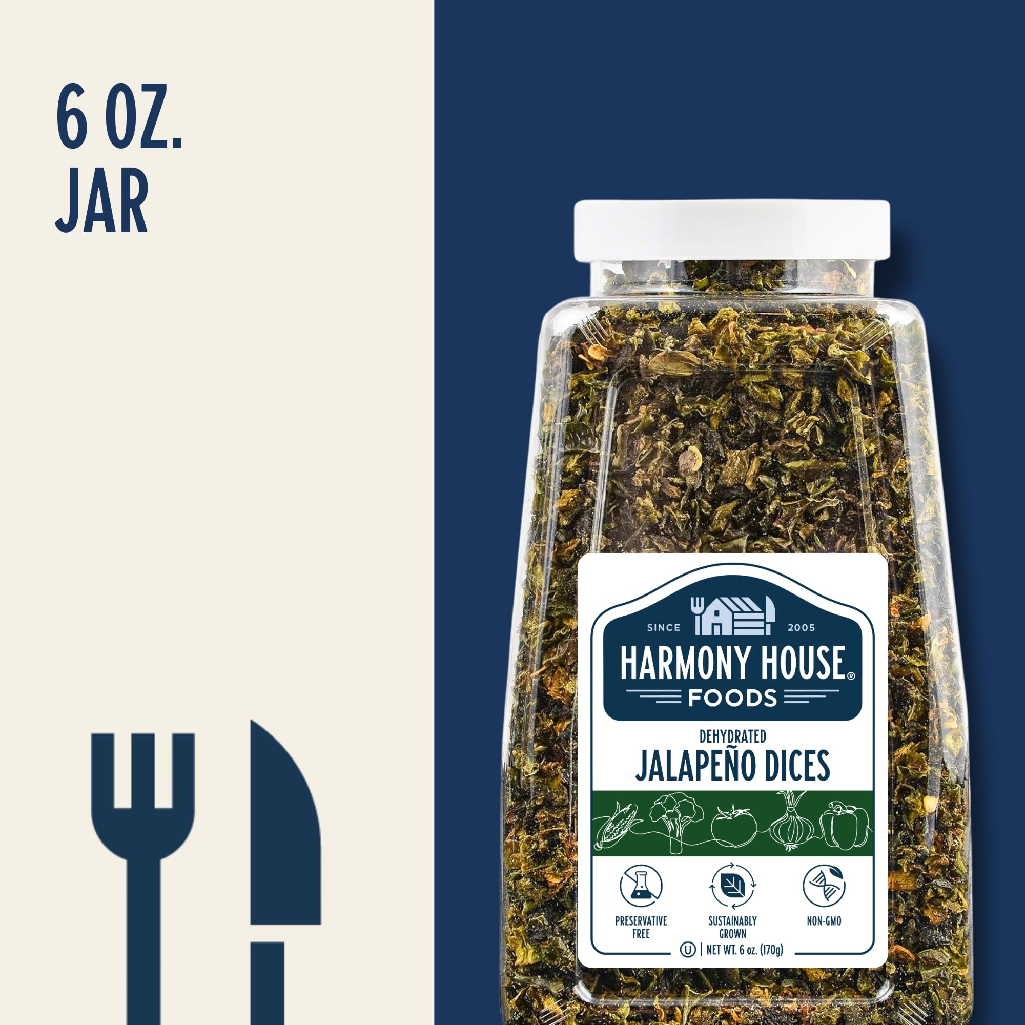 Harmony House emergency pantry setup with jars showing long shelf life.