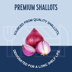 Harmony House Dehydrated Shallots salad garnish adds color and aroma.