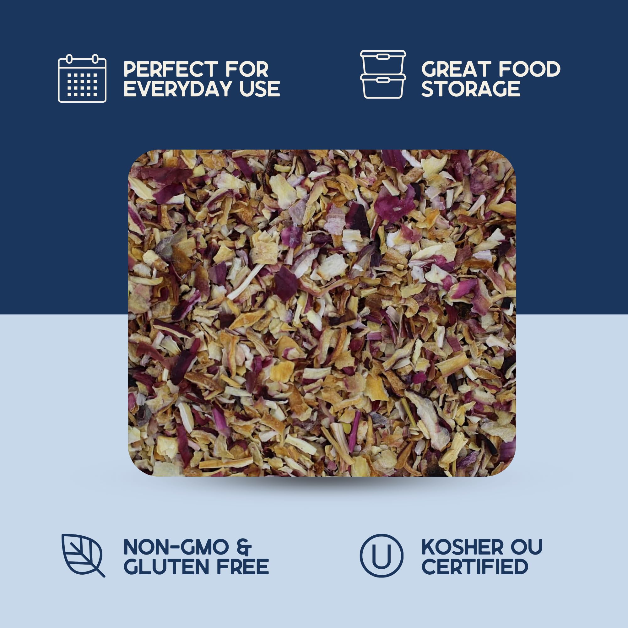 Harmony House Dehydrated Shallots sauce dish offers easy flavor boost.