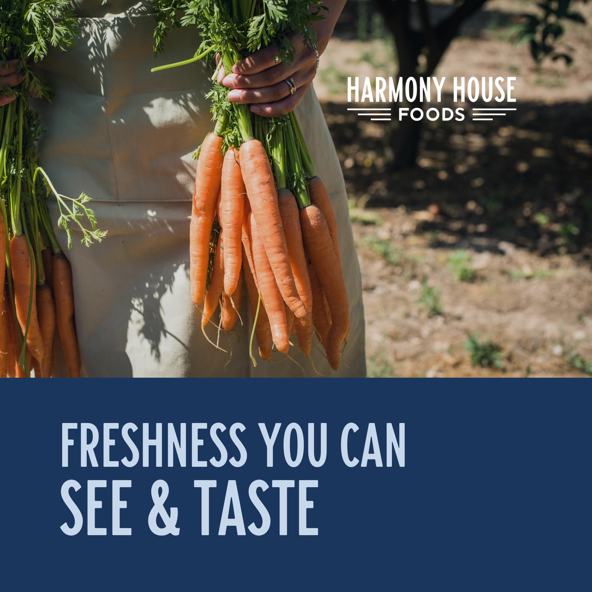 Harmony House ready-to-use dried carrots ready for quick weeknight meals.