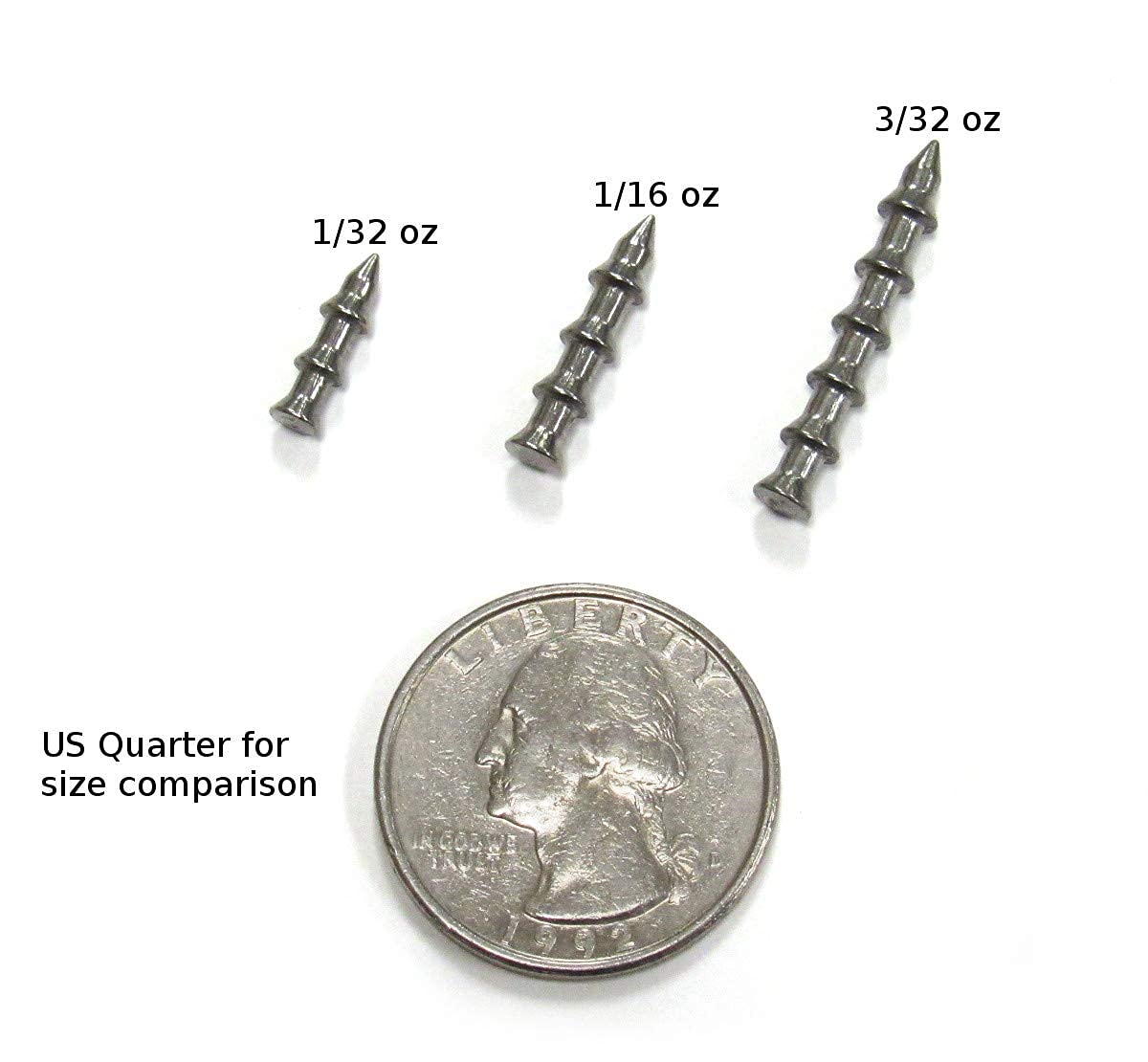Neko rig setup with tungsten nail weights attached