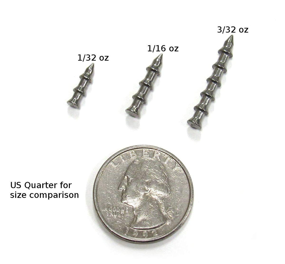 Neko rig setup with tungsten nail weights attached