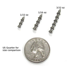 Neko rig setup with tungsten nail weights attached