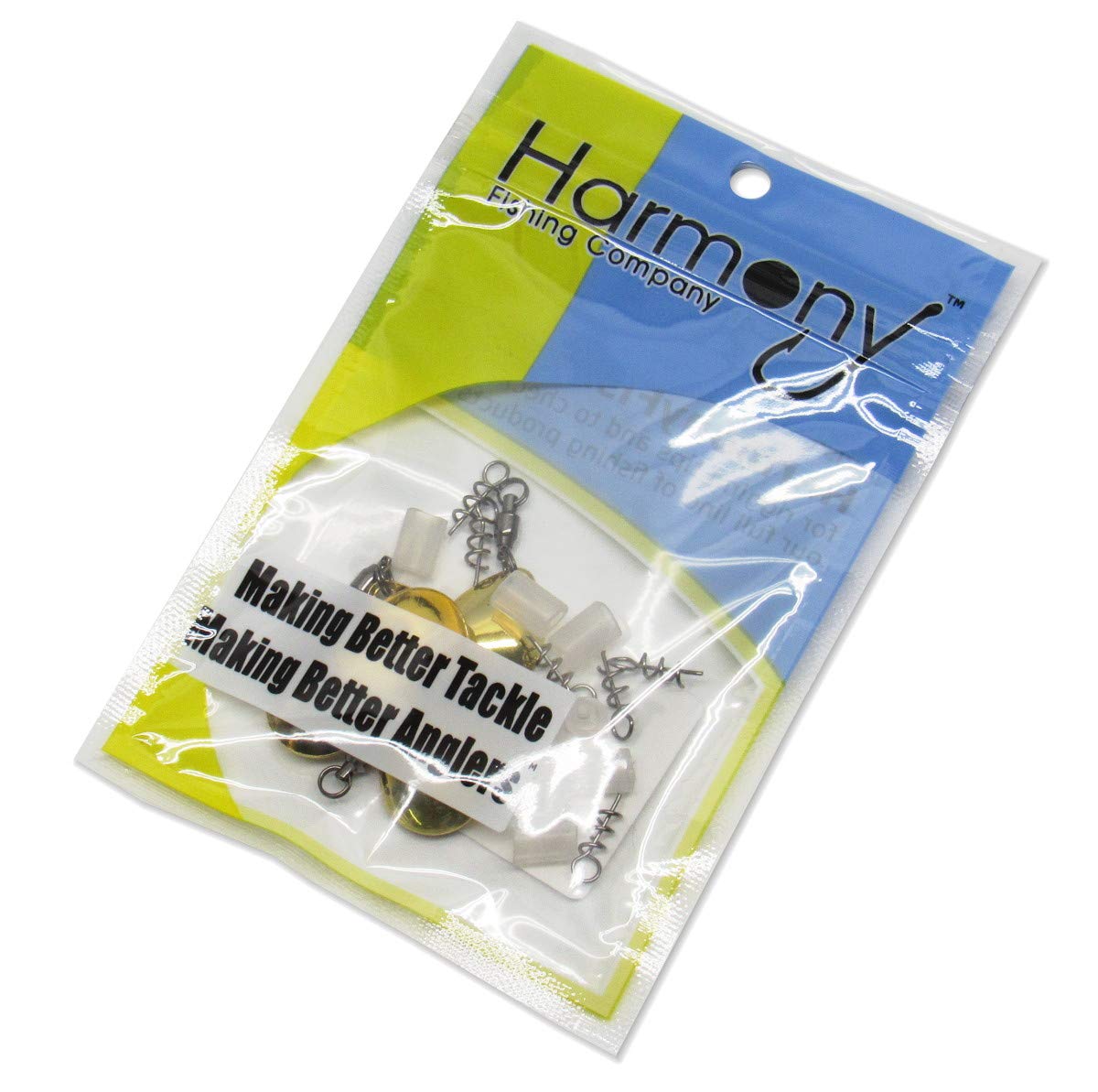 Components included in the 7-pack Tail Spinners: spinner blade, ball bearing swivel, screw-lock hitchhiker, trailer hook tubing