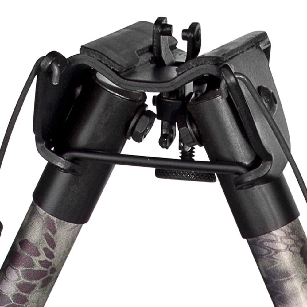 Harris Engineering 1A2-25CCAMO bipod built-in sling stud enables quick carrying.