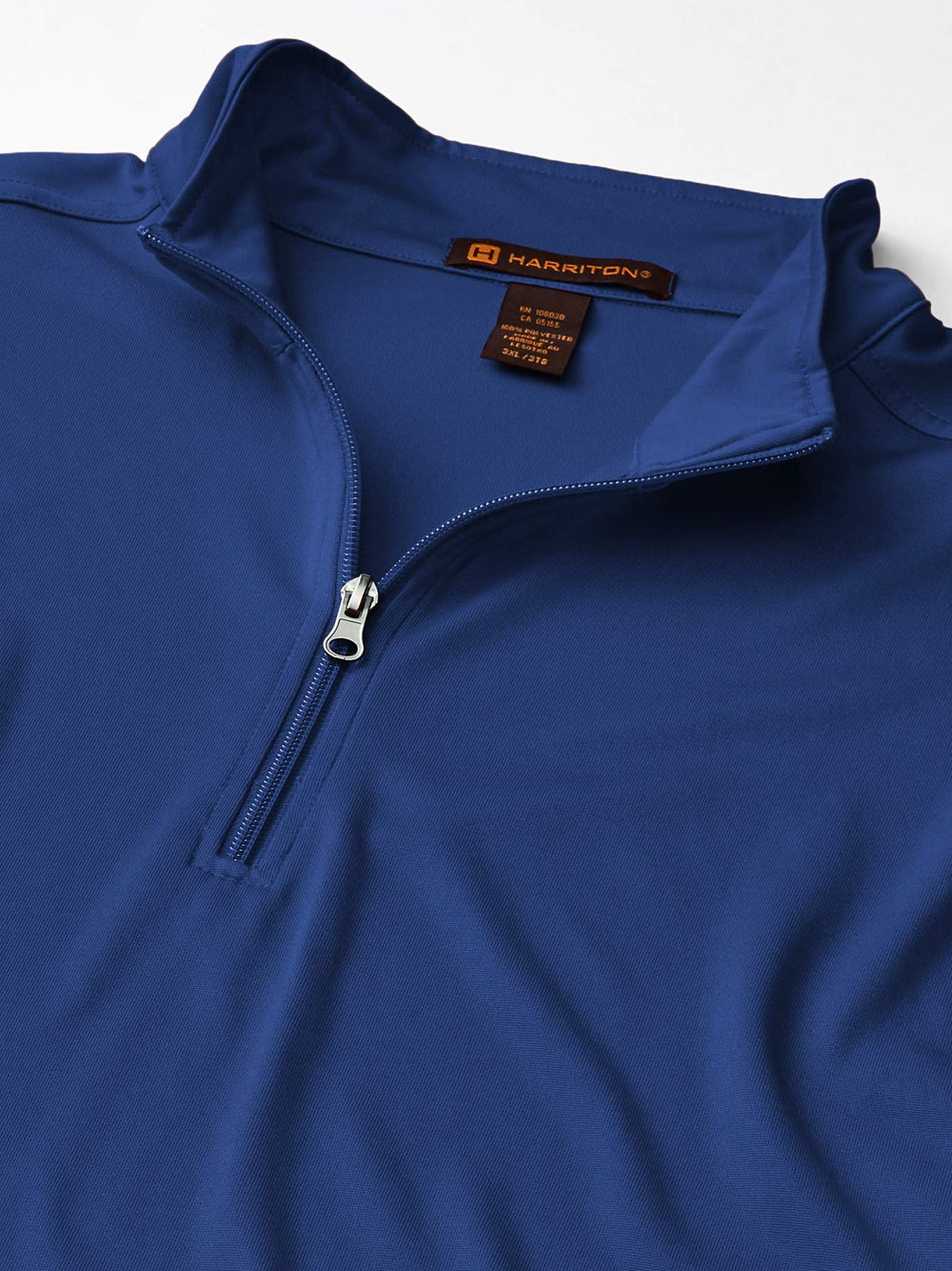 Harriton Advantage side vents view demonstrates breathable design for active wear.