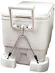 Harvard Marine universal cooler mount front view shows stable placement and secure attachment on deck.