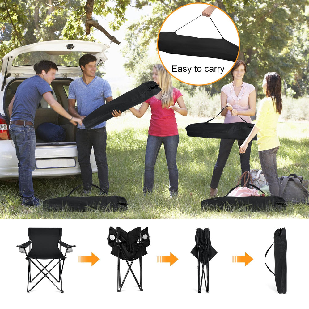 HaSteeL chair with non-slip feet stays steady on sand, grass, or patio.