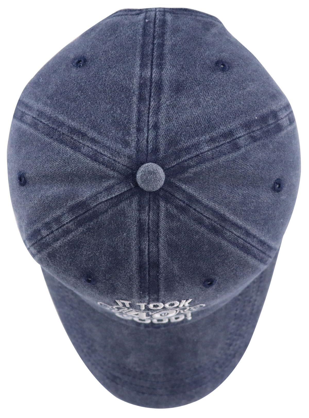 Close-up of cotton fabric and stitching on the hat