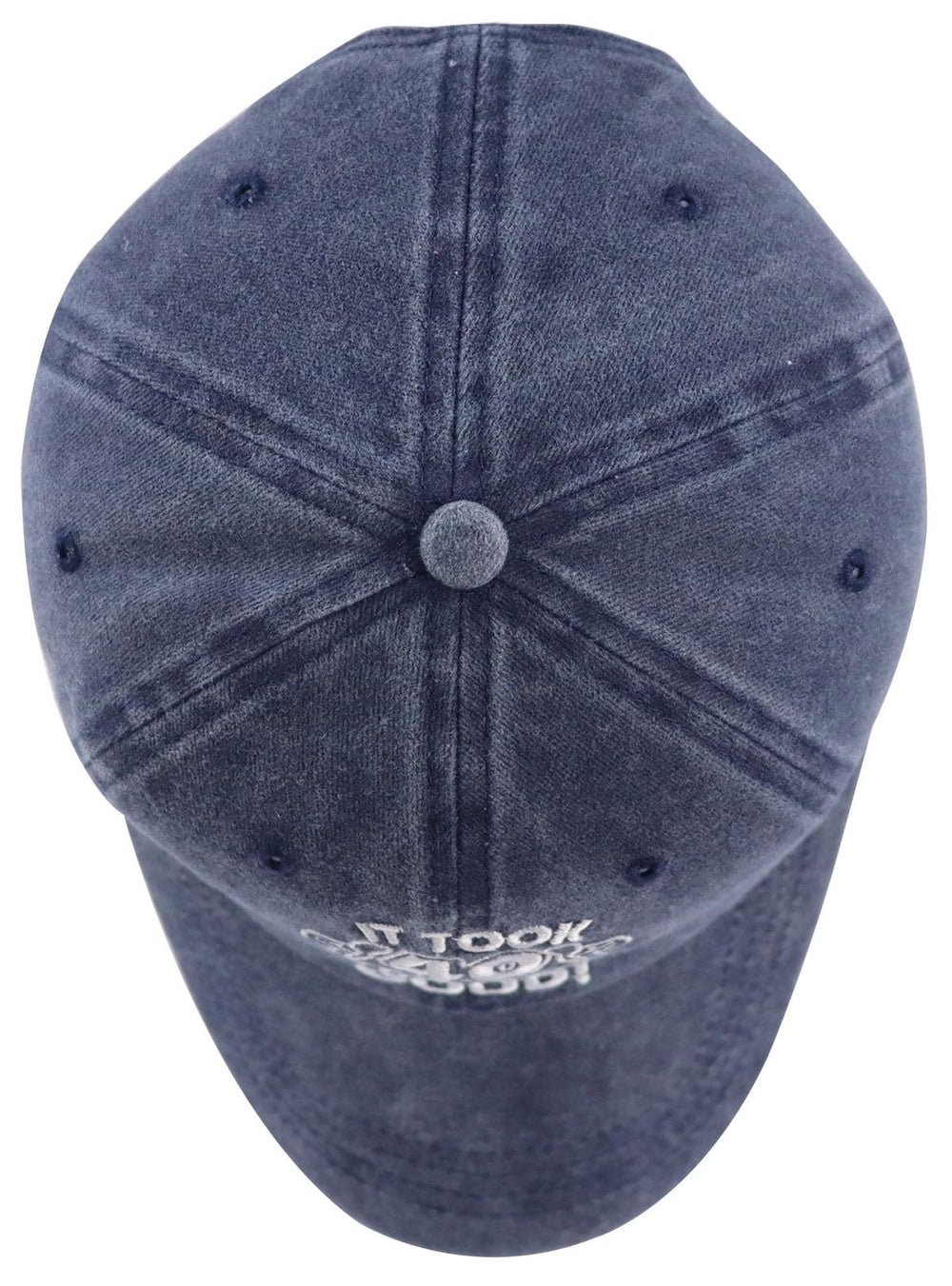 Close-up of cotton fabric and stitching on the hat