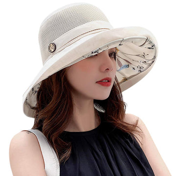 Hat folded and tucked into a small purse for travel