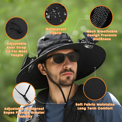 Rear adjustable drawstring for secure fit