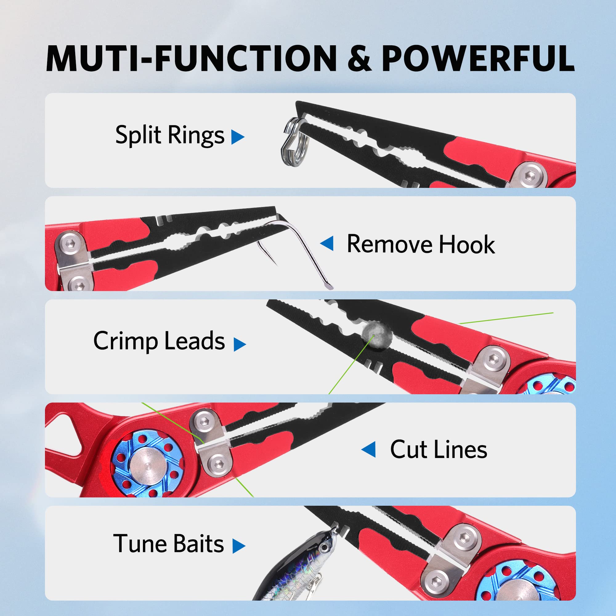 Tungsten carbide cutters ready to slice through fishing lines