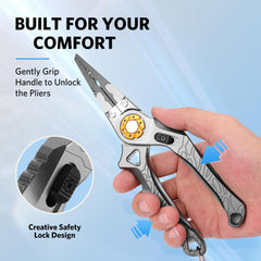Jaws for hook removal on Hathever fishing pliers