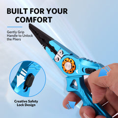 Multi-function jaws for hook removal and crimping