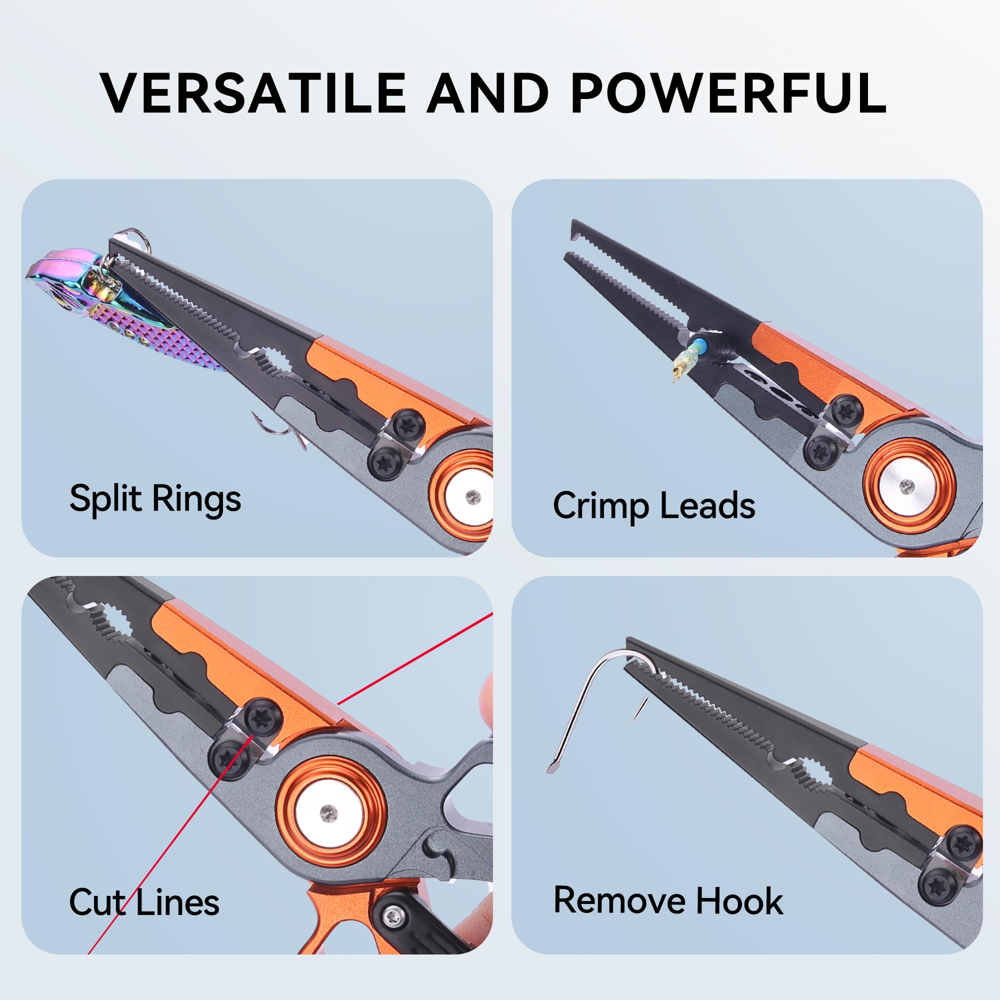 Side profile of Hathever saltwater pliers with ergonomic grip