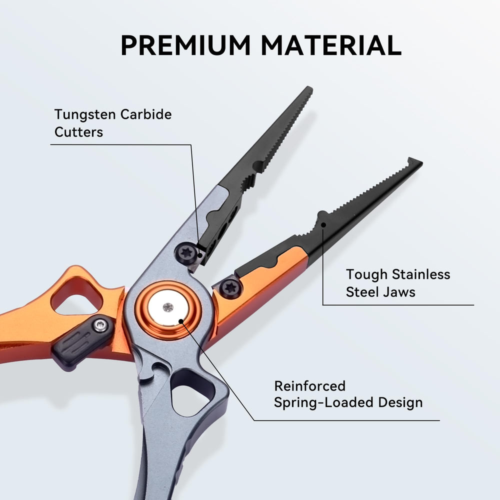 Tungsten carbide cutters on Hathever saltwater pliers