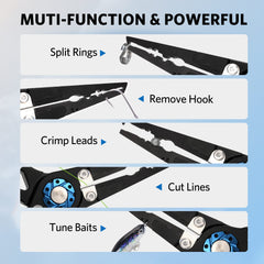 Multi-function jaws showing hook removal capability