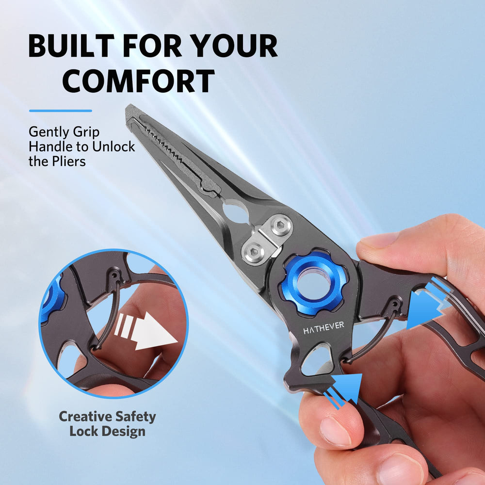 Locking mechanism on Hathever fishing pliers