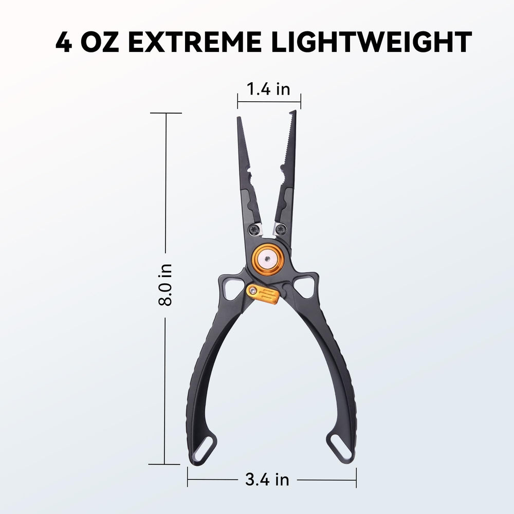 Ergonomic CNC-machined handle with finger grooves on Hathever pliers