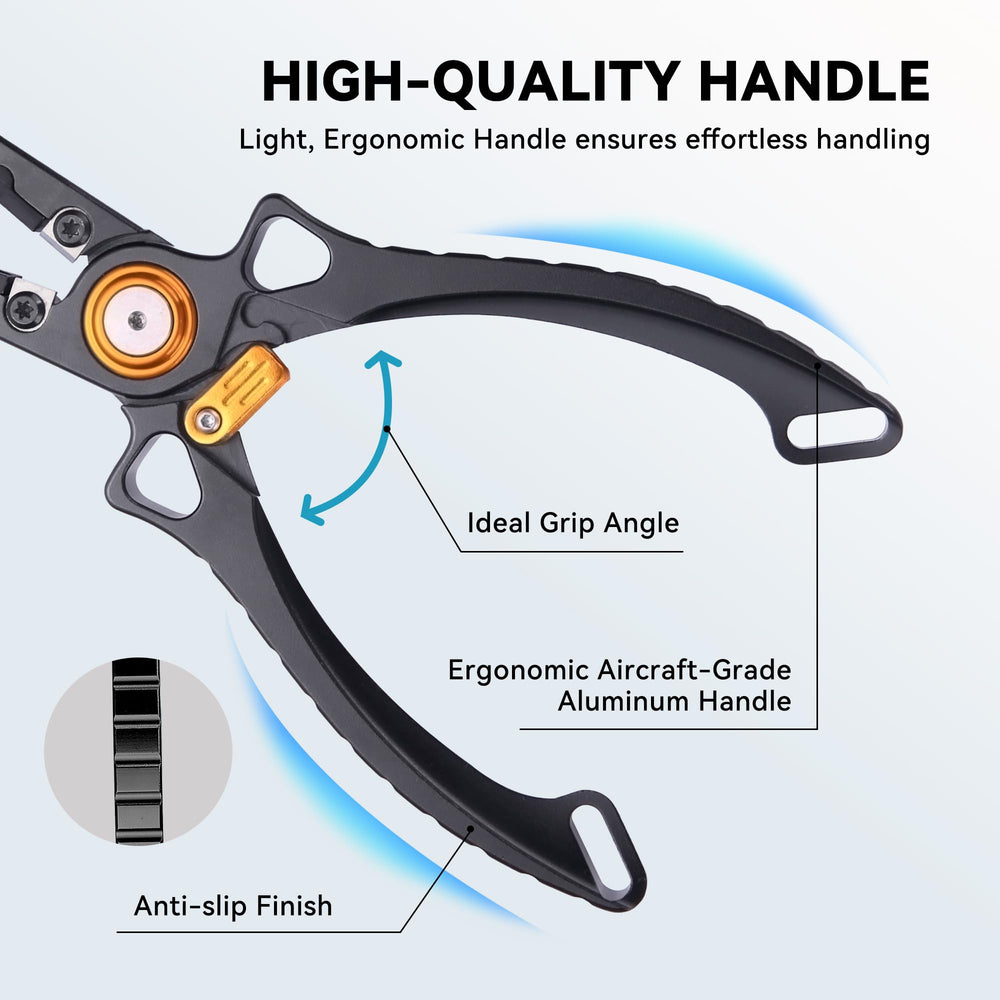Close-up of aircraft-grade 6061 aluminum handle