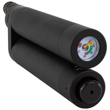 Hatsan Jet II black dual cylinder, side view highlighting easy swap design