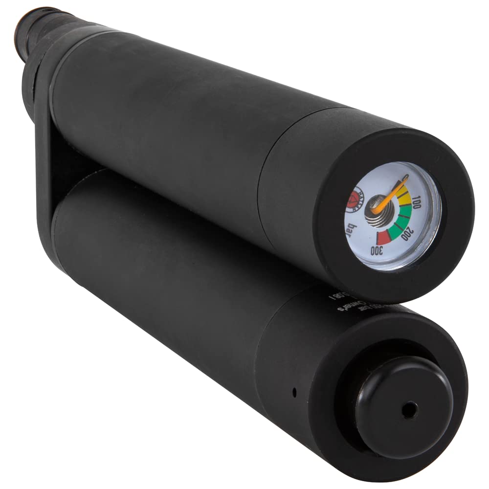 Hatsan Jet II black dual cylinder, side view highlighting easy swap design